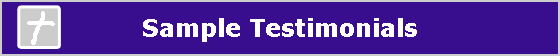 Sample Testimonials